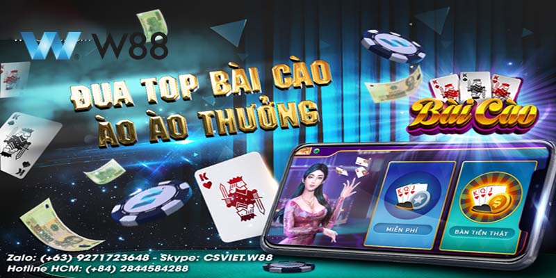 Các loại game bài phổ biến tại W88